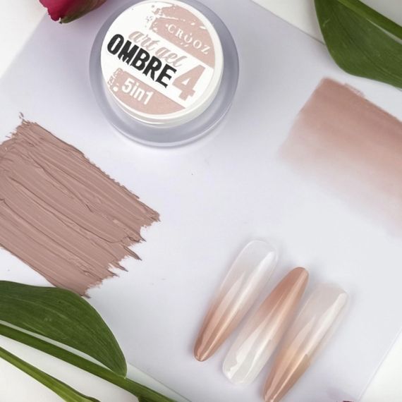 Гель-краска для омбре Crooz Art gel ombre № 04 (капучино-нюд) 3мл | Зображення 1