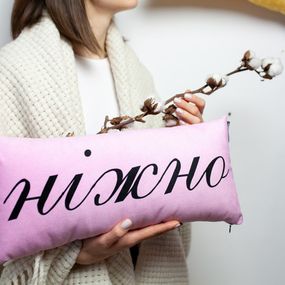 Подушка для дивану оксамитова Нежно 50x24 см (52BP_20F002)