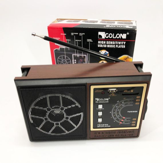 Радиоприемник с хорошим качеством приема GOLON RX-9922UAR, Плеер мп3 с радио фм, Радио в стиле ретро JN-30 | Зображення 3