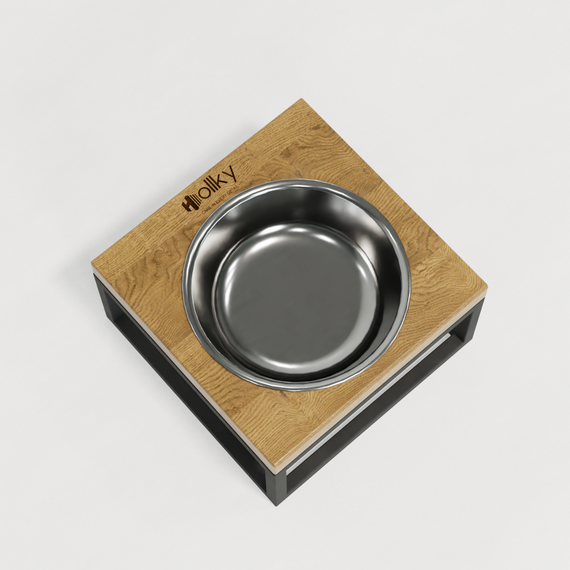 Миска на подставке для кошек и маленьких собак Hollky Base Solo S (1 × 0,45 л) Solo S-18187-GRNT | Зображення 3
