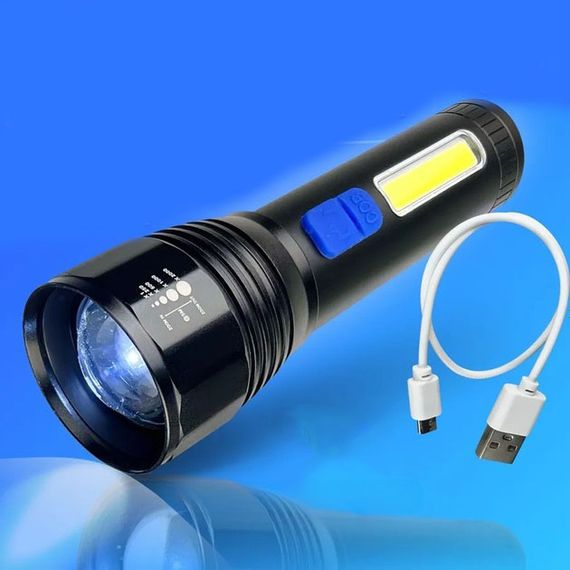 Ліхтар ручний акумуляторний CB-C11-P50-COB, Ліхтарик світлодіодний ручний акумуляторний портативний | Зображення 5