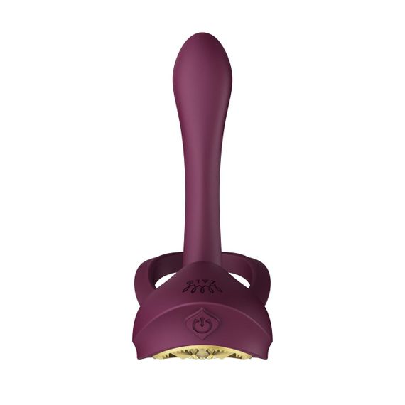 Смарт-эрекционное кольцо Zalo - BAYEK Velvet Purple, двойное с вводимой частью, пульт ДУ Sex Aura | Зображення 5