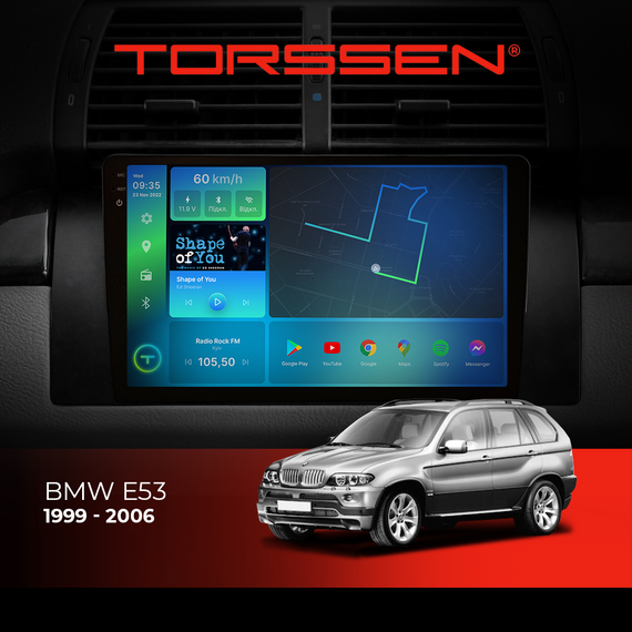 Штатна магнітола Torssen 2K BMW e53 F9464 4G Carplay DSP