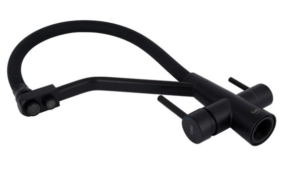 Змішувач для кухні Lidz Aria 020F3 з гнучким виливом з підключенням для питної води LDARI020F3BLA39212 | Зображення 1