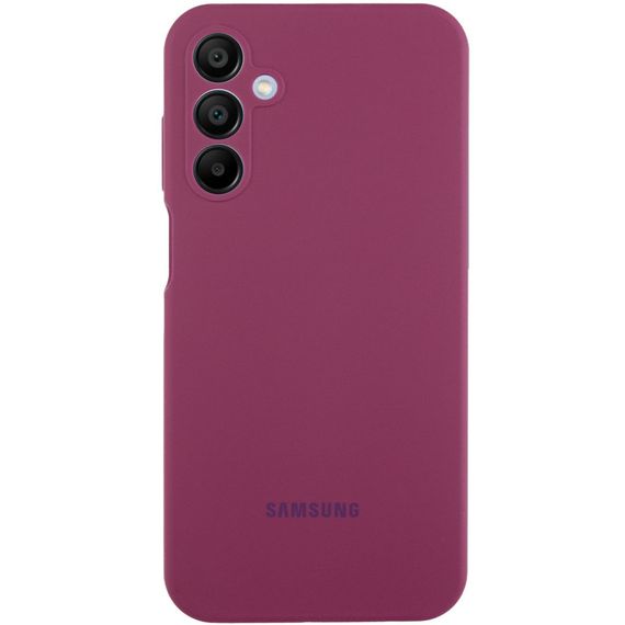 Чохол Silicone Cover Lakshmi Full Camera (AAA) with Logo для Samsung Galaxy A15 4G/5G / M15 5G Бордовий / Plum