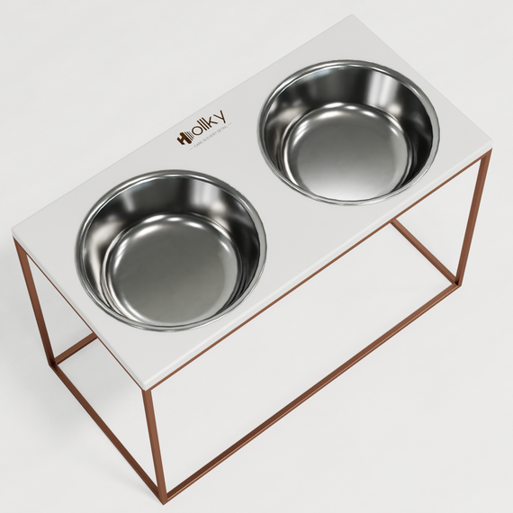 Миски на подставке для очень больших собак Hollky Base XXL40 (2 × 2,8 л) BXXL40-643240-GLWH | Зображення 9
