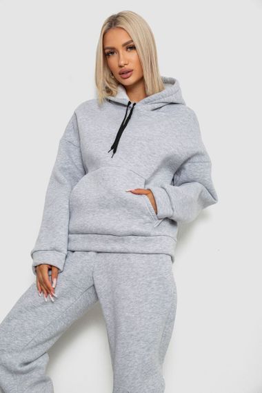 Спортивный костюм женский на флисе, цвет серый, 238R5726 | Зображення 1