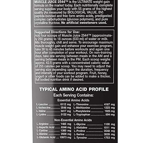 Гейнер Ultimate Nutrition Muscle Juice 2544 6000 g /24 servings/ Vanilla | Зображення 2