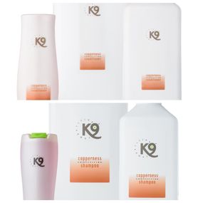 K9 Copperness Set – набор на разлив для ухода за коричневой и рыжей шерстью собак и кошек.