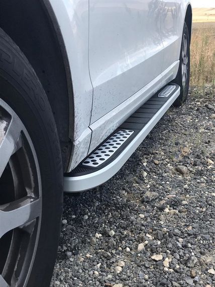 Бокові пороги Tayga V2 (2 шт., алюміній) для Ауди Q5 2008-2017 рр | Зображення 5