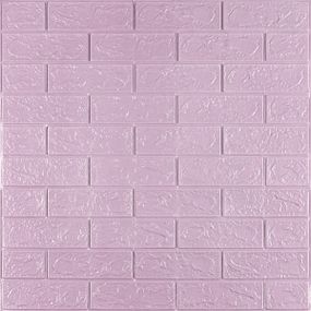 3D панель самоклеюча 700х770х3мм цегла Світло - фіолетова (015-3) SW-00000574