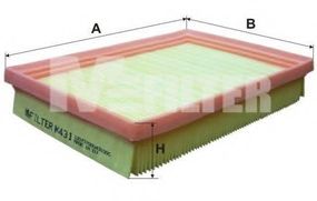 Фільтр повітряний Kia Pride (вир-во M-filter) MFILTER K431 на KIA PRIDE (DA)