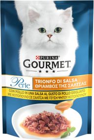 Вологий корм для кішок Purina Gourmet Perle Gravy Delight Міні філе у соусі з куркою 85 г. 85 г