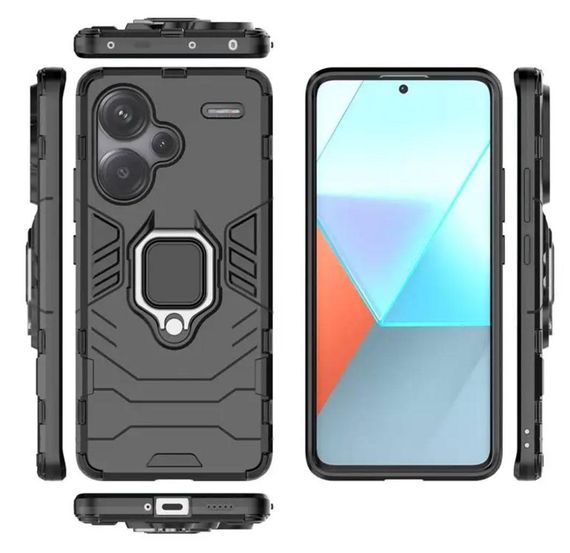 Чехол бампер Primolux Ring Armor для Xiaomi Redmi Note 13 Pro Plus 5G - Black | Зображення 4