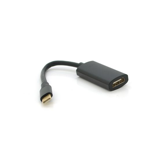 Конвертер Type-C (тато)/HDMI (мама), 15cm, круглий, Black-gray