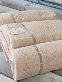 Полотенца Pupilla Monet pudra Махра Микрокоттон набор 3шт