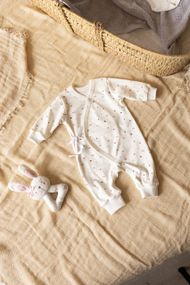 Комплект одягу ромпер кімоно + шапочка принт Сердечка від народження до 6 міс 62