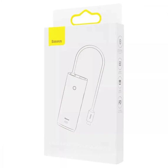 Перехідник HUB Baseus Lite Series 5in1 (Type-C to HDMI + 3xUSB 3.0 + PD) (WKQX04) Чорний | Зображення 5