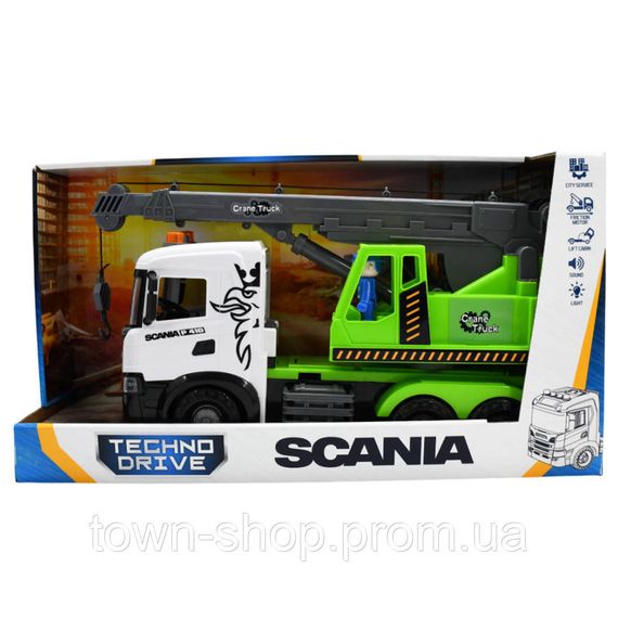 Игровой набор Автокран Scania TechnoDrive 3006KS со светом и звуком