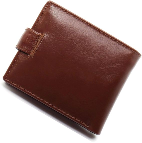 Коричневое мужское портмоне из натуральной кожи с фиксацией ST Leather ST103 | Зображення 2