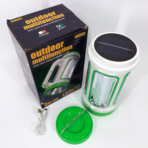 Фонарь переносной кемпинг 6088-LED+COB с функцией PowerBank, кемпинговый светильник. Цвет: зеленый | Зображення 9