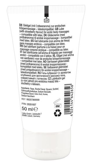 2в1 лубрикант та масажне масло - Lick It! Strawberry, 50 мл sexstyle | Зображення 2