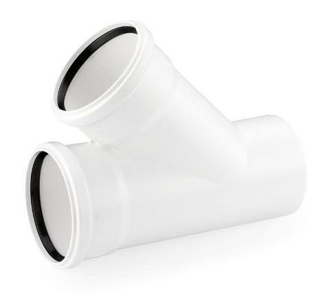 Тройник канализационный Rehau Raupiano Plus, 110-90-45° (100257001)