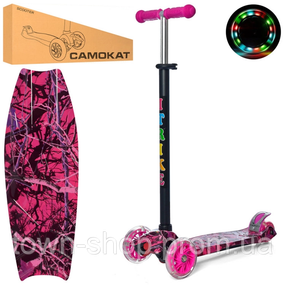 Самокат детский MAXI iTrike JR 3-055-1-WP11 с подсветкой