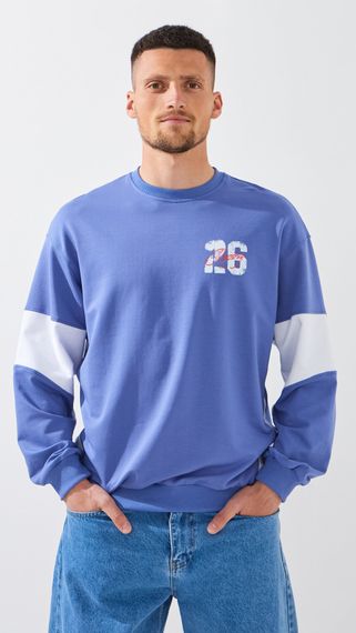 Світшот з принтом чоловічий LAWA P-MB02369 S Синій shop (2000999542510)