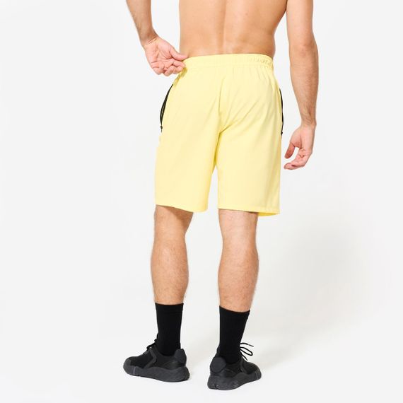 Шорти чоловічі для фітнесу з кишенями світло-жовті - XL | Зображення 3