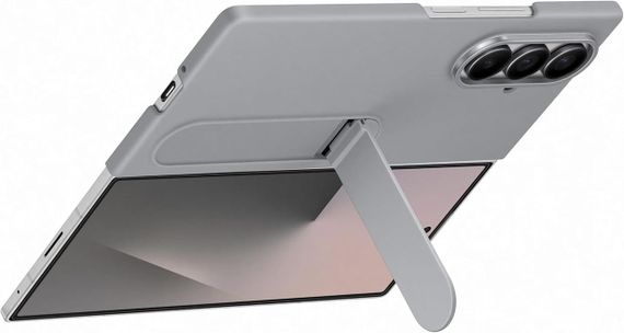 Оригинальный защитный чехол с подставкой и защитными пленками Samsung Galaxy Fold7 Silicone Case Серый (EF-MF966) | Зображення 1