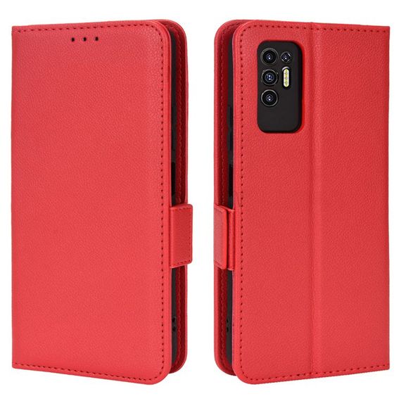 Чохол книжка з кишенями для карт на Tecno Pova 2 колір Червоний