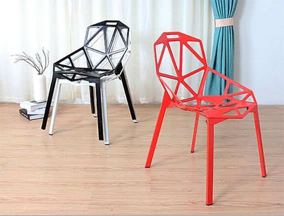 Стілець Chair one червоний алюміній, стиль модерн, дизайн Konstantin Grcic | Зображення 1