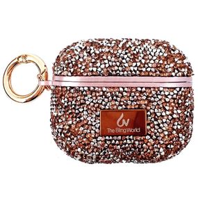 TPU чохол Bling World Rock Diamond для навушників AirPods Pro / Airpods Pro 2 Рожевий