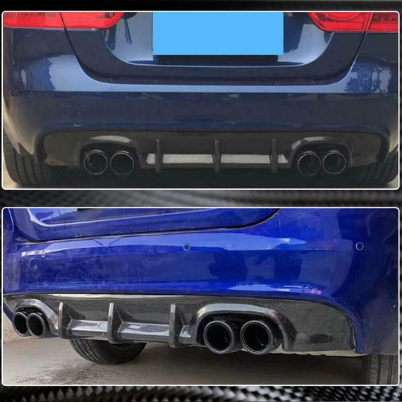 Диффузор заднего бампера V1 (2015-2019, Карбон) для Jaguar XE 2016- гг | Зображення 2