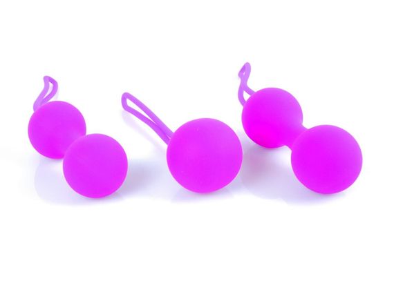 Набір вагінальних кульок - Silicone Kegal Balls Set Purple | Зображення 2