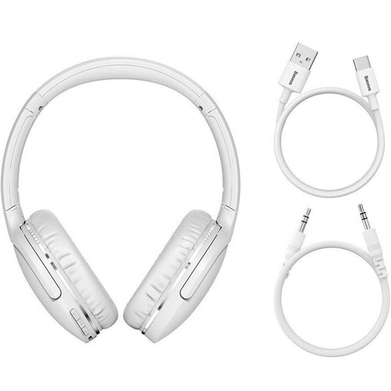 Накладні бездротові навушники Baseus Encok Wireless headphone D02 Pro (NGTD01030) White | Зображення 6