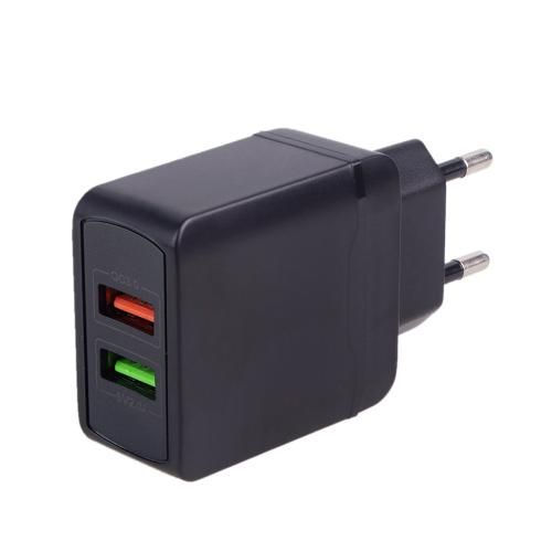 Мережевий зарядний пристрій VOIN 28W, 2 USB, QC3.0 (Port 1-5V*3A/9V*2A/12V*1.5A. Port 2-5V2A) | Зображення 3