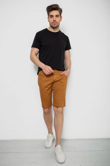 Шорты мужские однотонные, цвет коричневый, 238R2466 | Зображення 1