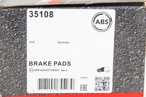 Колодки передні гальмівні Santa fe/Sorento 15, ABS (35108)