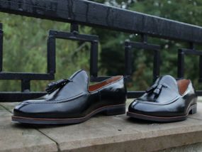 Черные лакированные туфли лоферы Ikos 41 размер