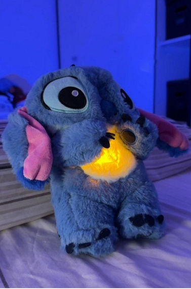 М'яка іграшка Стич (Stich) з мультфільму Ліло і Стич, дихає, світиться, колискова | Зображення 3