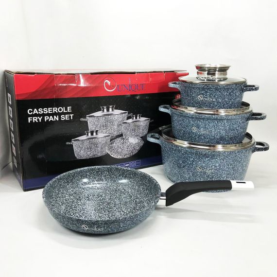 Каструля з якісних матеріалів, Каструлі з прозорими кришками, Набір кастрюль для електричних плит VJ-61 | Зображення 2