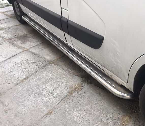 Бокові пороги Premium (2 шт., Нерж.) 60 мм, довга база для Renault Master 2011-2024 рр | Зображення 3