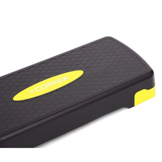 Степ-платформа 2-ступінчаста Cornix 68 х 28 х 10-15 см XR-0192 Black/Yellow | Зображення 1