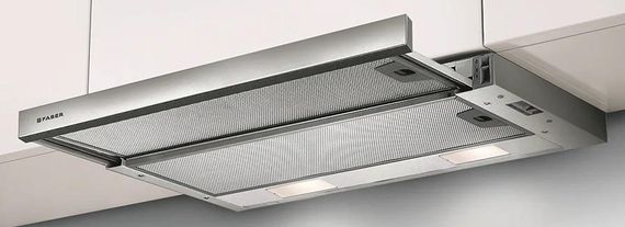 Витяжка Faber телескоп, 60см, 518м3г, Flexa Ng Glass Bk A60, чорний (315.0635.106)