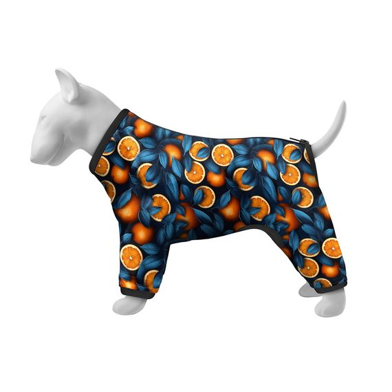 Вітровка для собак WAUDOG Clothes, малюнок "Апельсини", S35, В 47-51 см, С 35-39 см