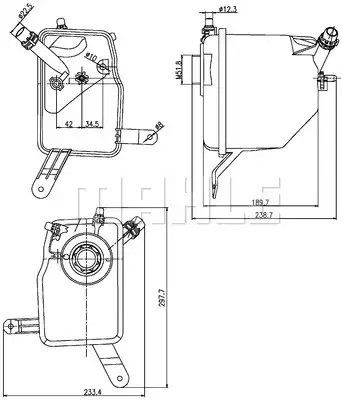 Бачок розширювальний радіатора BMW 5 (E60-61)/6 (E63-64) 01-10, MAHLE/KNECHT (CRT205000S) | Зображення 1