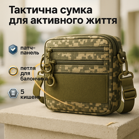 Тактична сумка на груди, Тактична нагрудна сумка для чоловіків чоловіча брезентова military QI-55