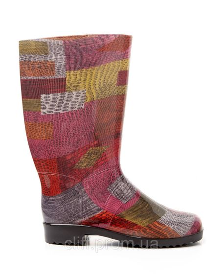 Жіночі гумові чоботи Абстракція червона 38/39 | Зображення 1